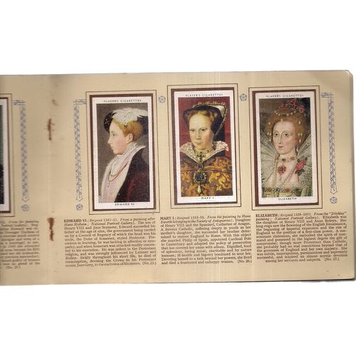 THE KINGS & QUEENS OF ENGLAND album of cigarette cards. by John Player & sons #