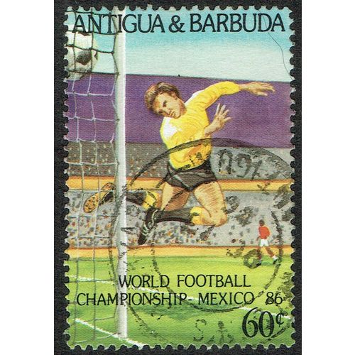 Antigua 1986 World Cup Football Mexico 60c Multicoloured SG996 FU