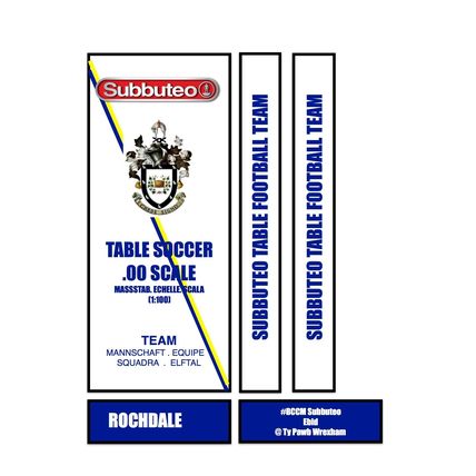Tabletop Football Subbuteo Box Label Rochdale (ENG) 1973