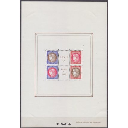 FRANKREICH FRANCE [1937] MiNr 0353-56 Block 3 ( */mh )