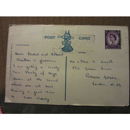 seaside comic humour used vintage postcard humour by Trowel of Bristol no 176 #