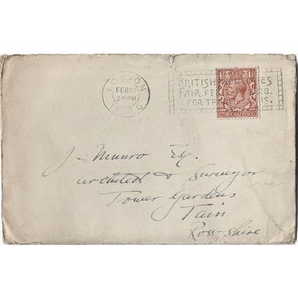 GB 1928 cover British Industries Fair slogan