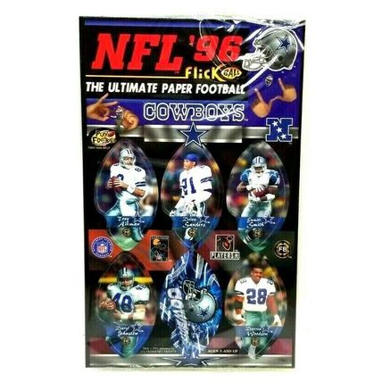 NFL 1996 Flick Ball Paper Footballs / DALLAS COWBOYS / New Sealed NOS (D9)