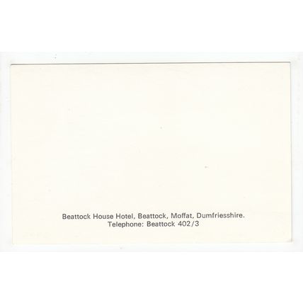 Beattock House Hotel Beattock Moffat Postcard Dumfriesshire