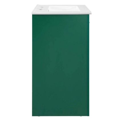 Modern Bathroom Vanity-White Sink Basin-Green, Gray, Blue or White Cabinet Base