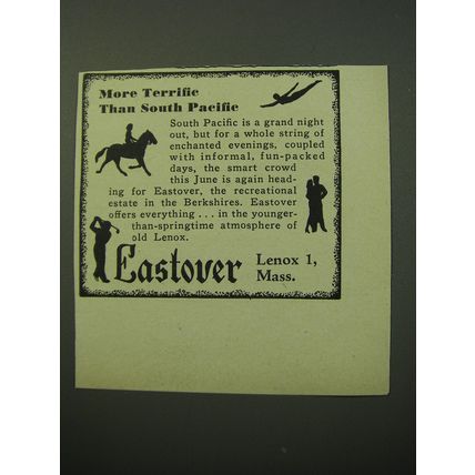 1950 Eastover Resort Ad - More terrific than South Pacific