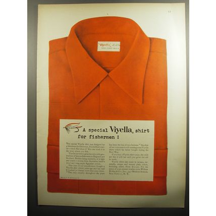 1951 Viyella Shirts Ad - A special Viyella shirt for fishermen