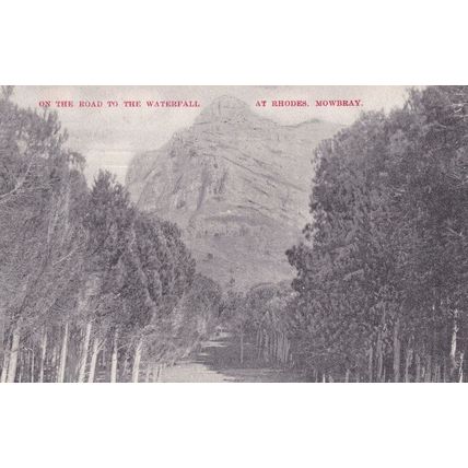 On The Road To The Waterfall Rhodes Mowbray Old Postcard