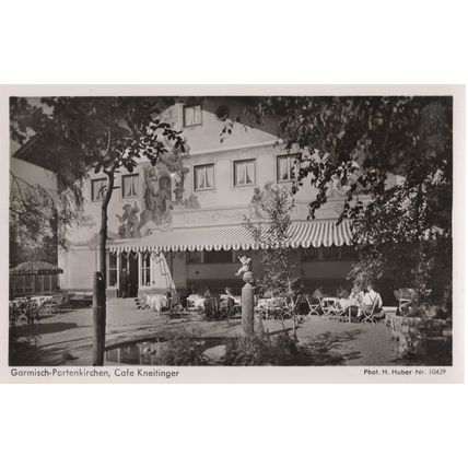 Garmisch Partenkirchen Cafe Kneifinger Old Restaurant German Postcard
