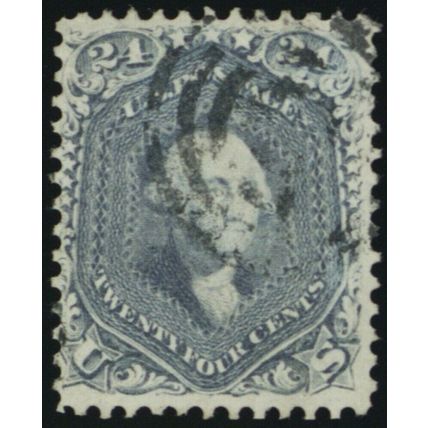 70b, Used 24¢ Steel Blue Color F-VF & Sound Cat $850.00 - Stuart Katz
