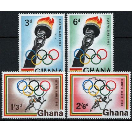 ZAYIX Ghana 82-85 MNH Sports Olympic Rings & Torch Rummer 113022S17