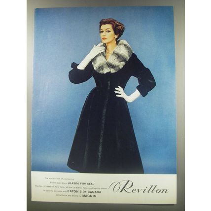 1956 Revillon Alaska Fur Seal Coat Advertisement - The worldly look