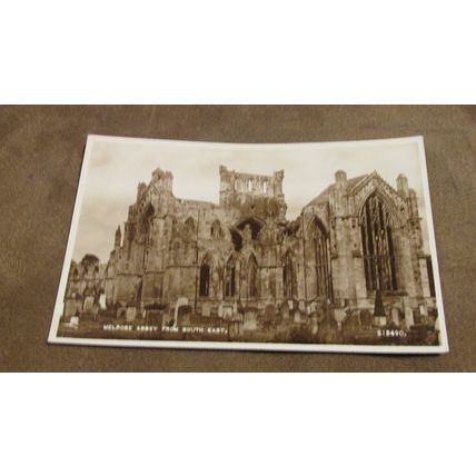 1950 real photo Postcard - Melrose Abbey from South East - Scottish Borders