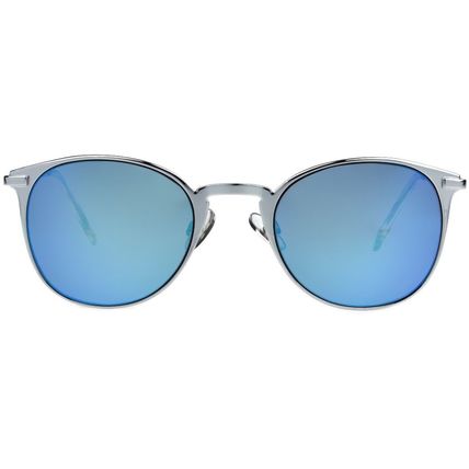 Foster Grant Maxblock Hailey Round Blue Mirror Sunglasses