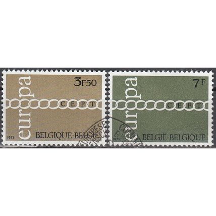 Belgique 1971 Michel 1633 - 1634 O Cote (2008) 0.70 € Europa CEPT Cachet rond