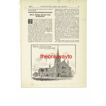 Bath Lane Church And Schools, Newcastle-On-Tyne, Book Illustration (Print), 1891