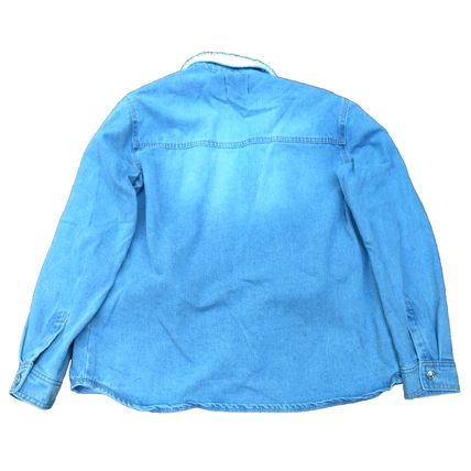Mens Madden NYC Medium Denim Jeans Jacket Sherpa Collar Light Wash Fall Jacket