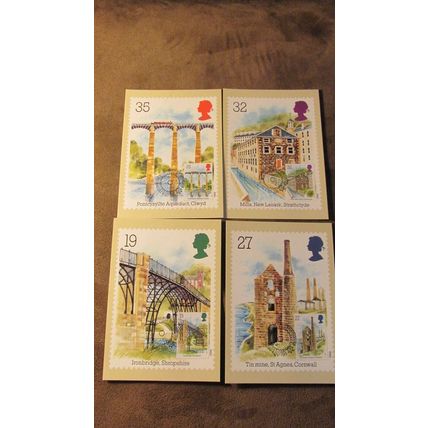 1989 GB PHQ FDI Postcards set - Industrial Archeology - Bureau frank