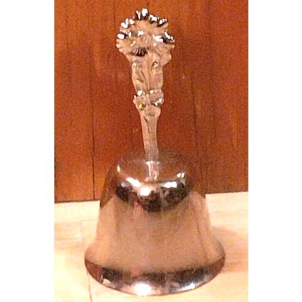Vintage Danbury Mint 5266 B Flower Silver Plate Bell Mother's Day 1976 No Box