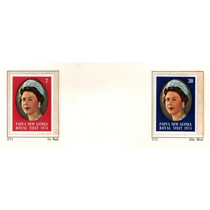 Papua New Guinea ASC 271-2 1974 Royal Visit Mint hinged