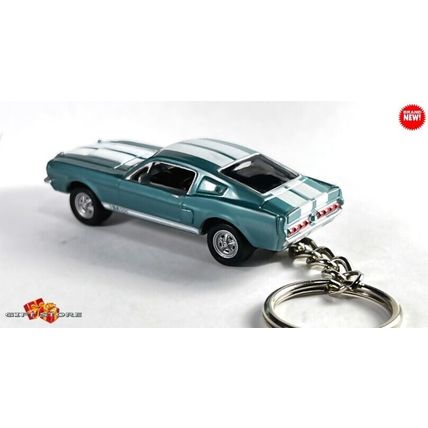 RARE KEYCHAIN BLUE WHITE 67/68 FORD™ SHELBY™ MUSTANG GT500 KR GREAT GIFT
