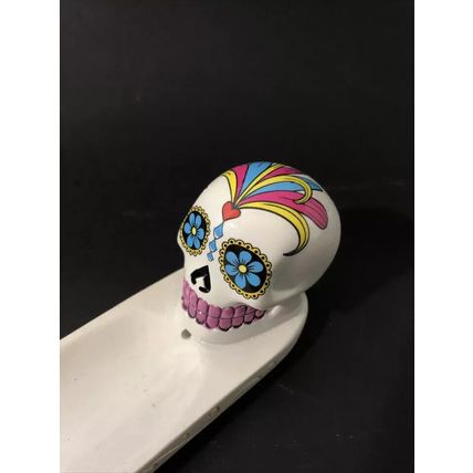 day of the dead white insence holder