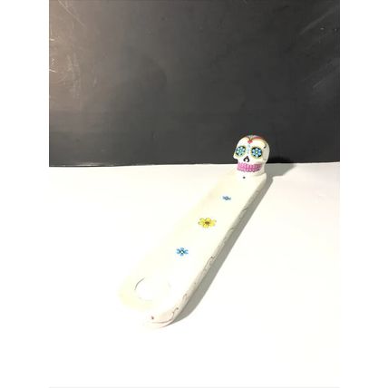 day of the dead white insence holder