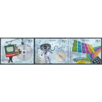 50th Anniv of Argentine Television: 3 Values - Argentina 2001 - F H
