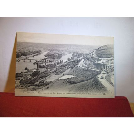 GENERAL VIEW of ROUEN, FRANCE unused antique postcard =