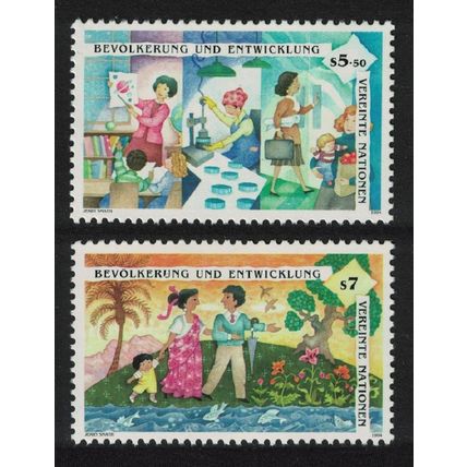UN Vienna Population and Development 2v 1994 MNH SG#V173-V174