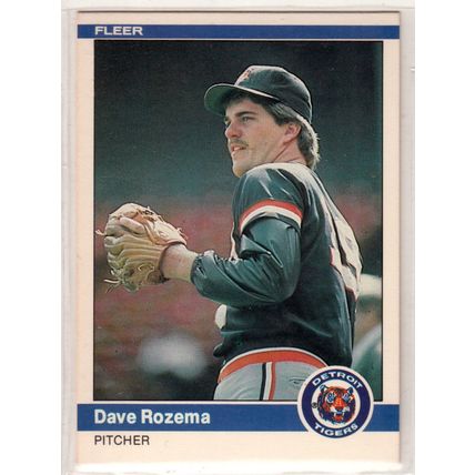 1984 Fleer baseball card #90 Dave Rozema - Tigers