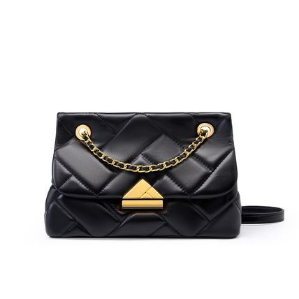 Genuine Leather Women Small Hobo Bag Slouchy Shoulder Bag Black