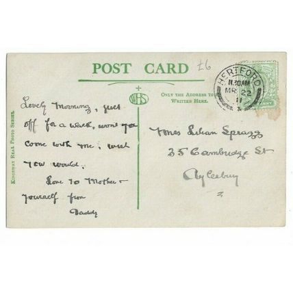 Hertford, Fore Street Showing Town Hall, Hertfordshire, RP Postcard.