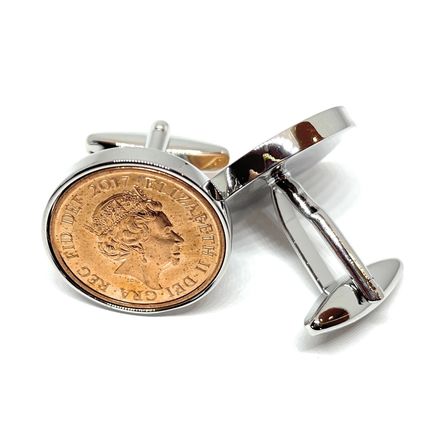 Premium 2017 8th Bronze Wedding Anniversary cufflinks HT - Gift Box Supplied