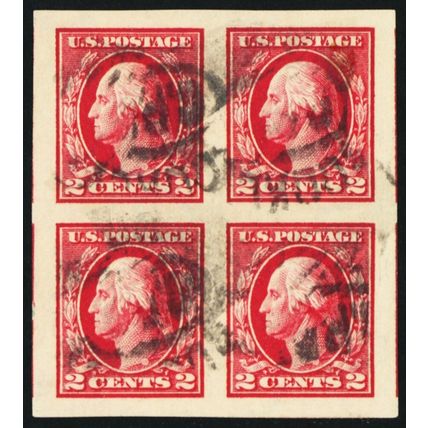 409, Used Superb 2¢ Block of Four - Stuart Katz