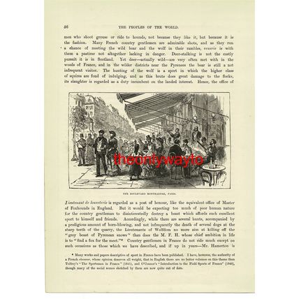 Boulevard Montmartre, Paris, France, Book Illustration (Print), c1880