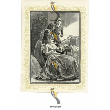 Gift Of The Bridegroom, Victorian Romantic Book Illustration (Print), 1892