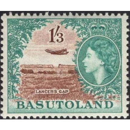 Basutoland QEII 1954 1s 3d Brown & Turquoise Green Unmounted Mint MNH SG50 stamp