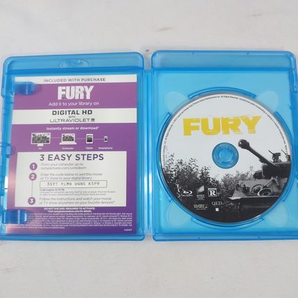 Fury - 2014 - Rated R - Blu/Ray DVD - Used