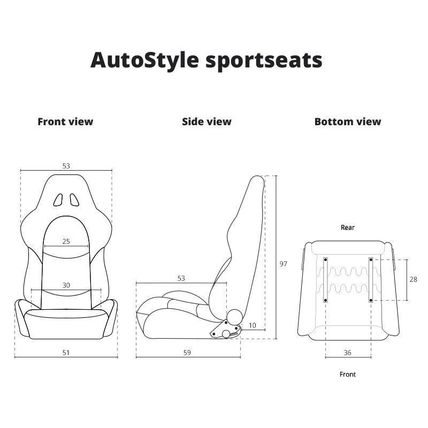 ATS GT x1 Universal Recline Sports Bucket Seat Plaid Check Edition Black & Blue