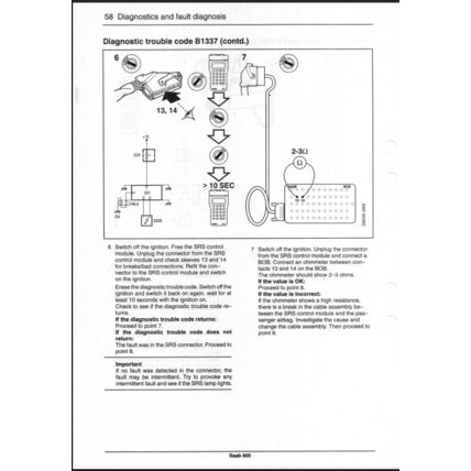 Saab 900 SRS Airbag Workshop Manual 1995 199423554 PDF