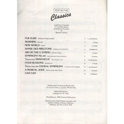 Pop Go The Classics Music Paperback