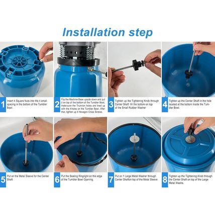 9LBS Electric Vibratory Tumbler Polishing Machine Capable of Wet Polishing