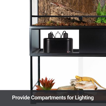 REPTI ZOO Reptiles Terrarium Stackers,36" L X 18" W Space Saving Stacker Kit wit