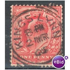 GB stamps 1902-10 KEV11 - 1d SG219 Kings Lynn 1