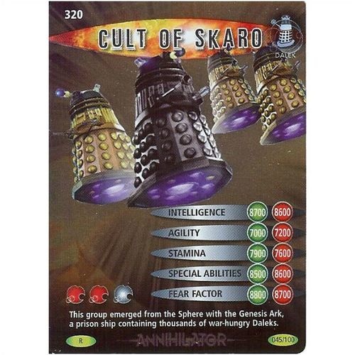 Dr Doctor Who Battles In Time Annihilator Rare #320 Cult Of Skaro