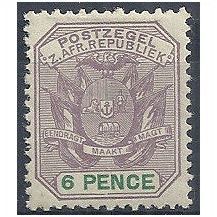 Transvaal 1896 SG222 6d Lilac & Green Mounted Mint . ..