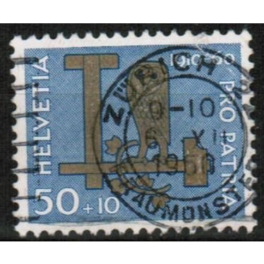 1960 Switzerland - Geology tools 50 +10c - Sc#B296 used