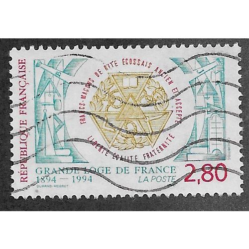 FRA 1994 2.80F 'GRAND LODGE OF FRANCE' FINE USED (EBID55-175)