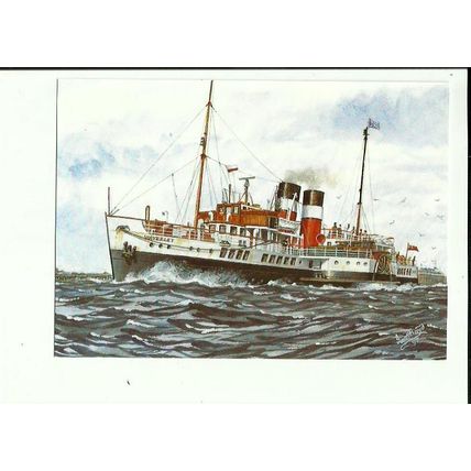Waverley S.N. Co PS WAVERLEY Art Postcard (Leander PS-016)